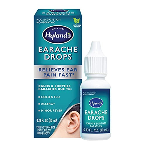 Ear Drops for Swimmers Ear and Allergy Relief for Kids and Adults by Hyland's- for Clogged Ears- Earaches- Fast Natural Homeopathic Pain Relief- 0.33 Ounce