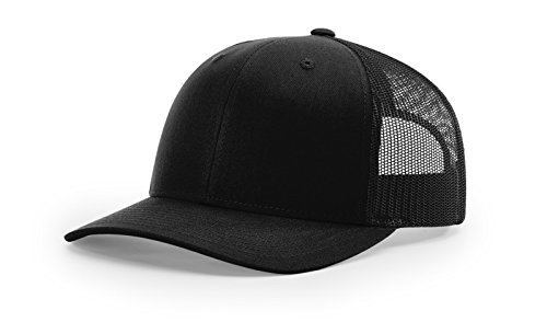 RICHARDSON 112 Trucker OSFA Baseball HAT Ball Cap Black