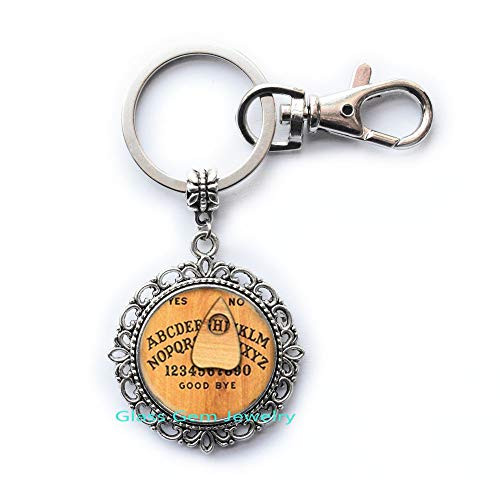 Ouija Board Keychain Ouija Board Key Ring Ouija Board Jewelry Antique Spirit Board Keychain Witch Spirit World Charming Board Witchcraft-Q0299