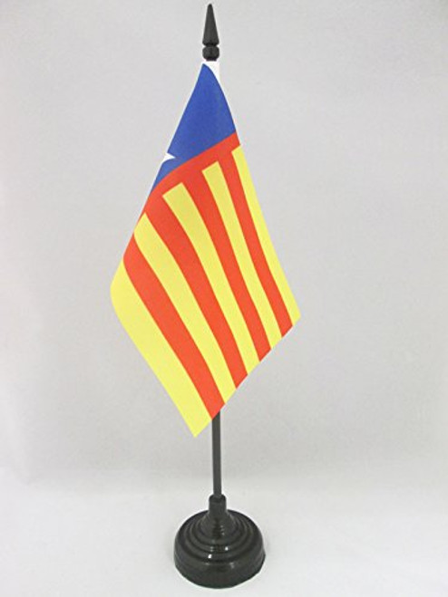 AZ FLAG Valencian Community Independentist Table Flag 4'' x 6'' - Valencia Nationalist Desk Flag 15 x 10 cm - Black Plastic Stick and Base AZ FLAG Valencian Community Independentist Table Flag 4'' x 6'' - Valencia Nationalist Desk Flag 15 x 10 cm - Black Plastic Stick and Base