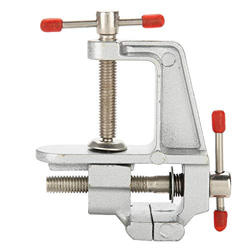 Mini Vise Aluminum Alloy Clamp Vice Heavy Duty Bench Vise Repair Tool for Hobby Table Craft Jewelry with Adjustable Jaw