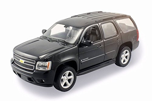 Welly 2008 Chevy Tahoe SUV, Black 22509W/Bk - 1/24 Scale Diecast Model Toy Car