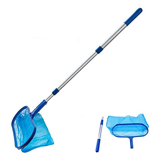 Fox Claw Pool Skimmer Net with 14"-41" Telescopic Pole Leaf Skimmer Rake Debris Catcher for Cleaning Swimming Pool Above Ground Inground Pool Hot Tub Spa Pond Aquarium