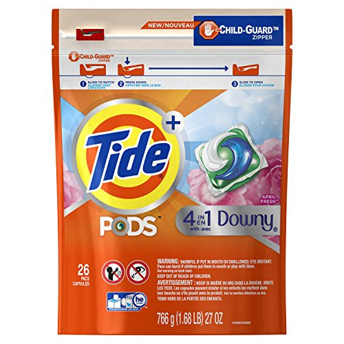 Tide Pods Plus Downy He Turbo Laundry Detergent Pacs April Fresh- 26 ct