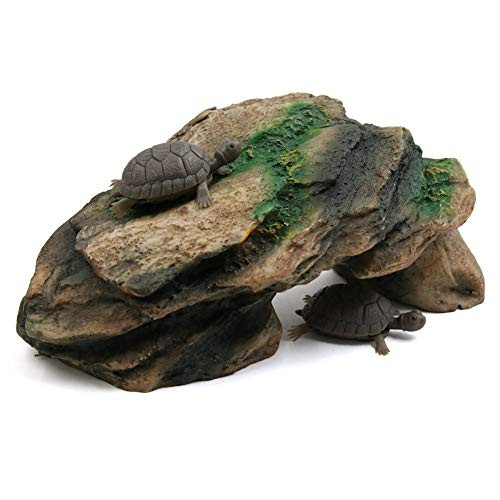 OMEM Reptile Breeding Box Shelter Humidify Hide Cave Habitat Decor Terrarium Hideout Caves Turtle Ramp Basking Platform