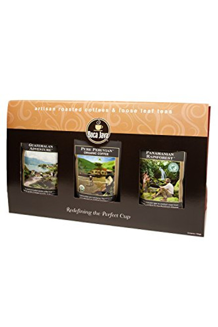 Organic Peru, Guatemala & Panama Rainforest Alliance Gourmet Coffee Gift, 100% Specialty Arabica, Medium Roast, Whole Bean, 8oz (Pack of 3) Organic Peru, Guatemala & Panama Rainforest Alliance Gourmet Coffee Gift, 100% Specialty Arabica, Medium Roast, Whole Bean, 8oz (Pack of 3)