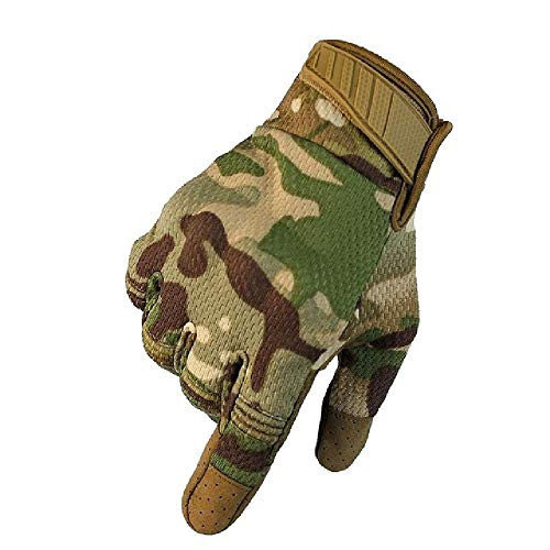 BGJ Multicam Camouflage Tactical Full Finger Glove Military Airsoft Outdoor Hiking Cycling Paintball Touch Screen Sport Gloves