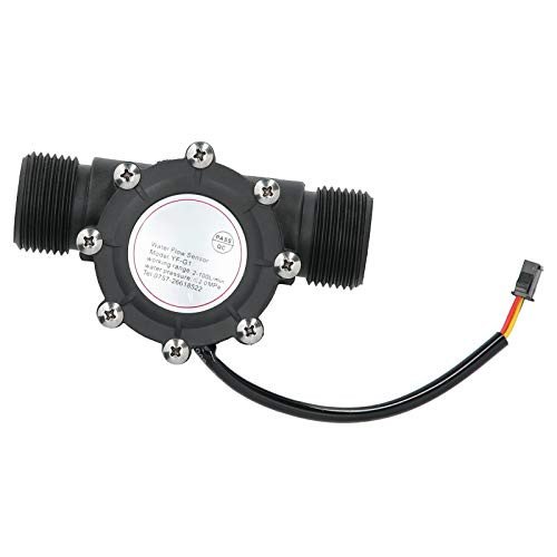 Agatige G1 Flow Sensor- 1-100L/min DC 3?24V Water Flow Meter Flowmeter Counter Hall Meter in Male Thread Swimming Pool YF?G1