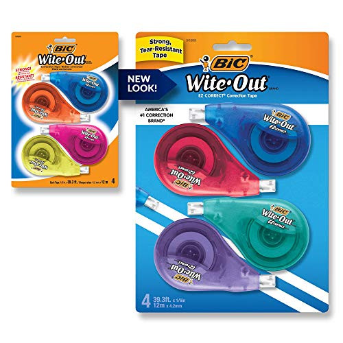 Clean Wite-Out Brand EZ Correct Correction Tape- 4-Count