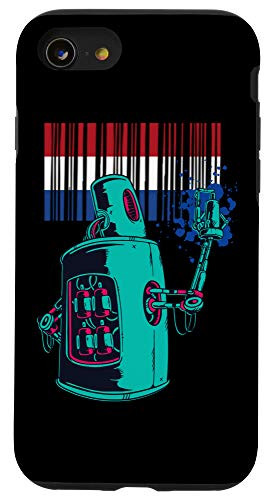 iPhone SE -2020- / 7 / 8 Netherlands Heritage Dutch Roots Robot Spray Paint Case