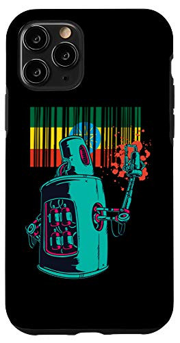 iPhone 11 Pro Ethiopia Heritage Ethiopian Roots Robot Spray Paint Case