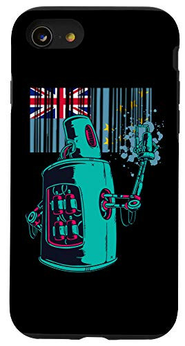 iPhone SE -2020- / 7 / 8 Tuvalu Heritage Tuvaluan Roots Robot Spray Paint Case