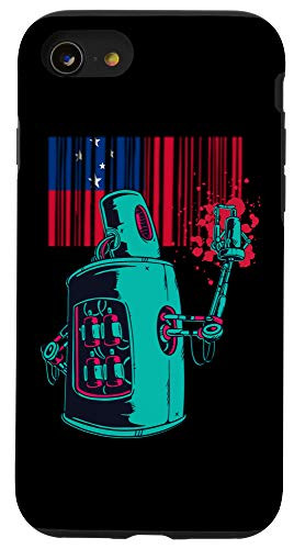 iPhone SE -2020- / 7 / 8 Samoa Heritage Samoan Roots Robot Spray Paint Case