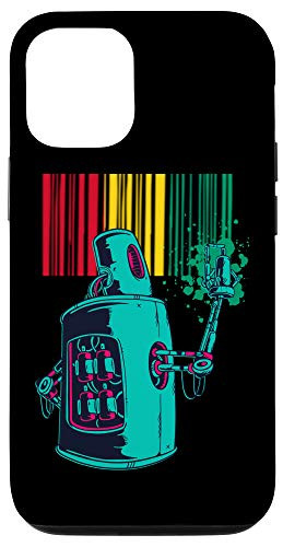 iPhone 12/12 Pro Guinea Heritage Guinean Roots Robot Spray Paint Case