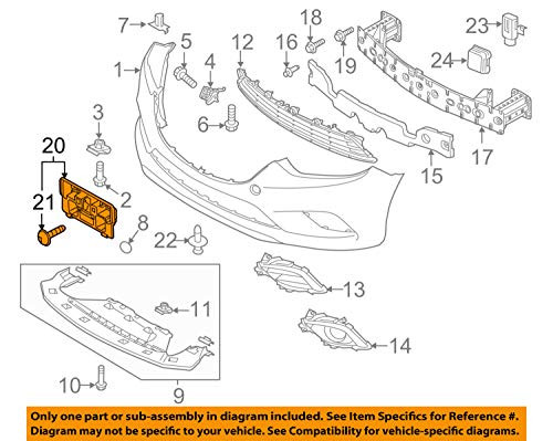 Mazda 2014-2015 6 License Plate Bracket OEM New - GJR9-50-170A -