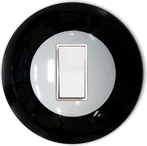 Rikki Knight RND-LSPROCK-161 8 Ball Pool Round Single Rocker Light Switch Plate