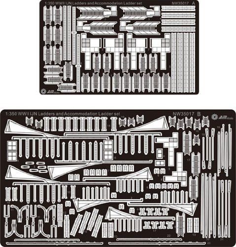 Alliance Model Works 1:350 WWII IJN Ladders  and  Accommodation Ladder NW35017