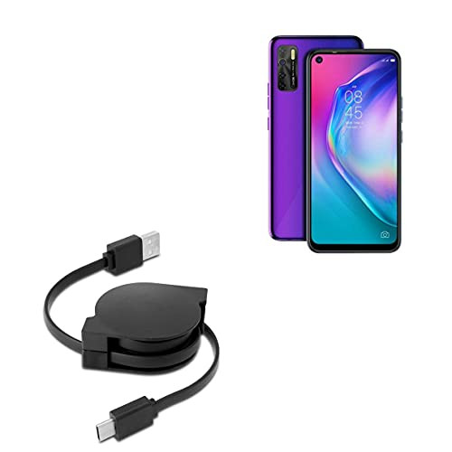 Tecno Camon 17 Cable- BoxWave -miniSync - USB-A to USB Type-C- Retractable Cable - USB-A to USB Type-C for Tecno Camon 17