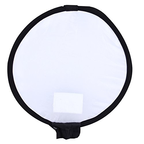 HUIFANGBU 30cm Universal Round Style Flash Folding Soft Box- Without Flash Light Holder-Black  Plus  White-
