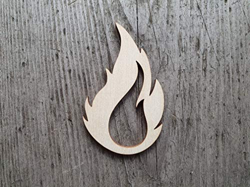 Unfinished wood shapes - Fire shape- Flame cutouts- Wooden cut out shapes for crafts and decorations