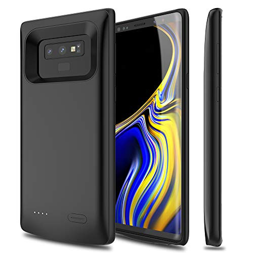 Galaxy Note 9 Battery Case, ALCLAP 5000mAh Rechargeable Portable Charger Case Extended Battery Pack Protective Charging Case Compatible Samsung Galaxy Note 9 (6.4 inch) -Black