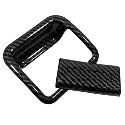 HIGH FLYING for Nissan -D23- NP300 Navara 2015 2016 2017 2018 2019 Car Accessories Dashboard Console Storage Glove Box Handle Decor Trim ABS Carbon Fiber Grain 2pcs