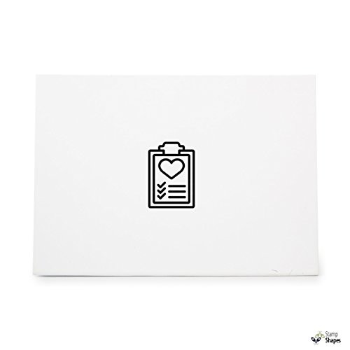 Health And Fitness Checklist Check Schedule Heart- Rubber Stamp Shape great for Scrapbooking- Crafts- Card Making- Ink Stamping Crafts- Item 266510