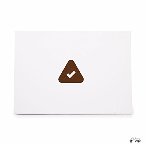 Triangle Check Triangle Sign Mark- Rubber Stamp Shape great for Scrapbooking- Crafts- Card Making- Ink Stamping Crafts- Item 688797