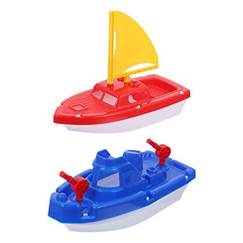 Toyvian 2pcs Bath Boat Toys Pool Toys Plastic Beach Sand Playing Toys for Kids Toddlers