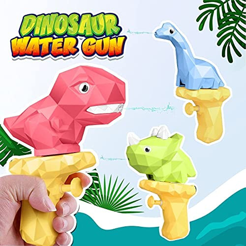 LSZ Water Guns Cute Dinosaur Water Spray Gun Set- Kids Summer Swimming Pool Beach Fighting Water Spray Gun Toys for Children Girls Boys Water Guns