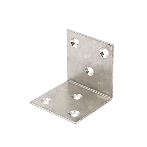 Aexit 50mmx50mm L Shelf Brackets  and  Supports Shape Stainless Steel Shelf Wall Corner Brace Right Brackets Angle Bracket