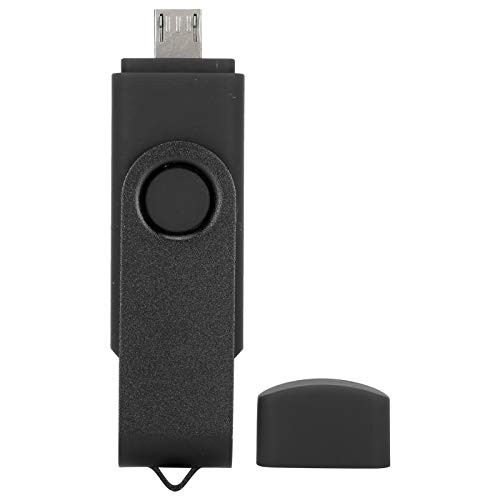 Giny OTG Flash Memory- 2?in?1 Black USB Disk- Computer for Tablets-64GB-