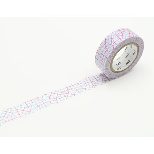 KAMOI mt Masking Tape 1P -Check Collage/Pink- -Japan Import-