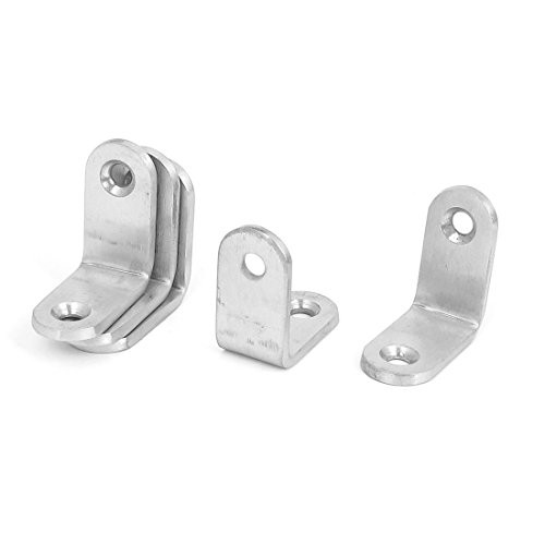 Aexit 30mmx30mm L Shelf Brackets  and  Supports Shape Stainless Steel Shelf Corner Brace Repair Angle Brackets Bracket 5pcs