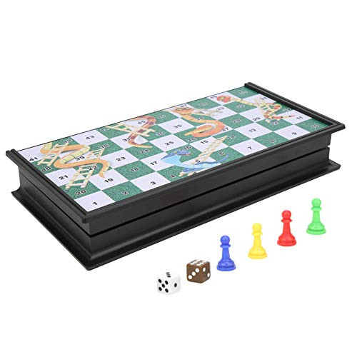 WINSHIDEN Magnetic Snake Ladder Chess Foldable Chessboard Educational Children Toys Board Game Set