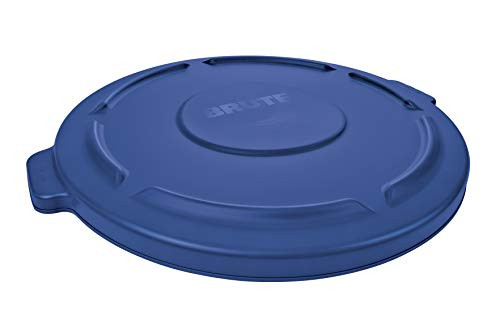 Rubbermaid Commercial Products 1779731 Brute Heavy-Duty Round Trash/Garbage Lid- 20-Gallon- Blue