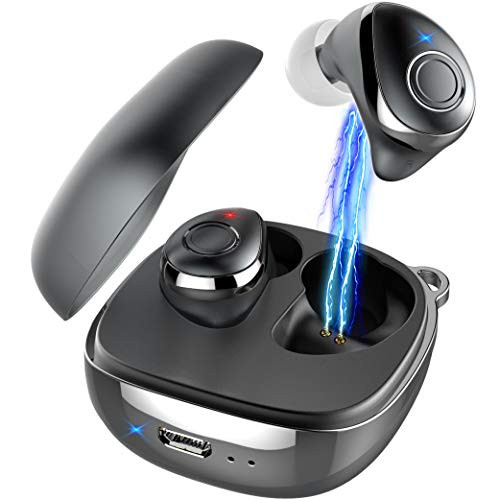 True Wireless Stereo Bluetooth Earbuds,XIKER Latest Bluetooth 5.0 Wireless Earbuds Waterproof in-Ear with Charging Case, 16H Playtime 3D Stereo Sound with Deep Bass Wireless Headphone (Grey) True Wireless Stereo Bluetooth Earbuds,XIKER Latest Bluetooth 5.0 Wireless Earbuds Waterproof in-Ear with Charging Case, 16H Playtime 3D Stereo Sound with Deep Bass Wireless Headphone (Grey)