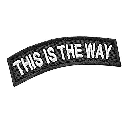 LEGEEON This is The Way Shoulder Tab Black and White Military Morale Tactical Hook-and-Loop Patch