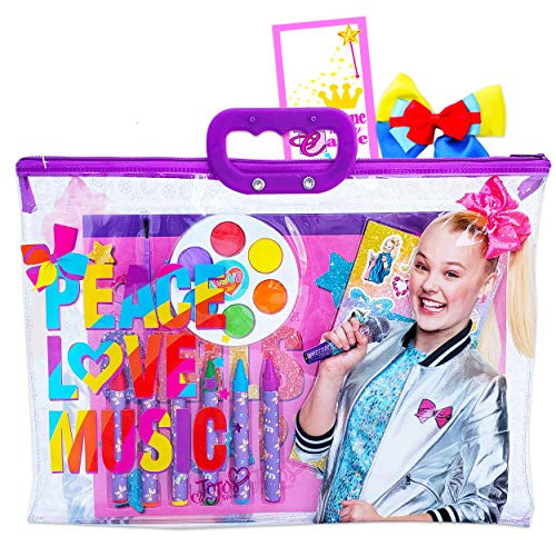 JoJo Siwa Coloring Book and Activity Super Set for Kids Toddlers ~ Painting and Coloring Book with Paint- Brush- Stickers- and Tote Bag -JoJo Siwa Party Supplies Bundle-