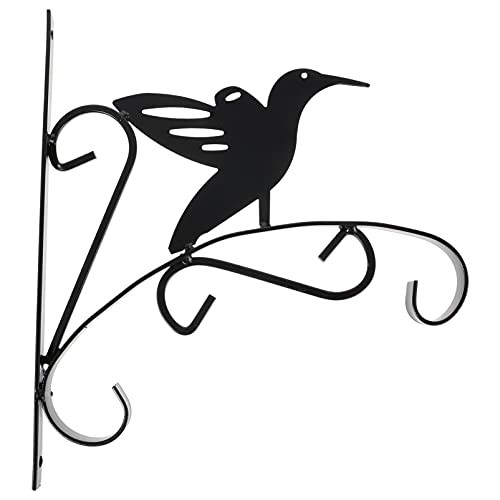 Yardwe Plant Hanging Brackets Iron Wall Mount Flower Basket Hook Plant Wall Hangers for Hanging Bird Feeders Lanterns Planters