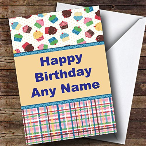 Cupcakes Check Personalized Children's Birthday Greetings Greetings Card Cupcakes Check Personalized Children's Birthday Greetings Greetings Card