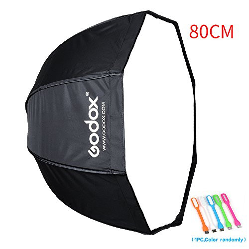 Godox 32"/80cm Umbrella Octagon Softbox, Studio Flash Reflector,Speedlight Octagonal Soft Box with Carrying Bag for Portrait or Product Photography (32 inch /80cm) Godox 32"/80cm Umbrella Octagon Softbox, Studio Flash Reflector,Speedlight Octagonal Soft Box with Carrying Bag for Portrait or Product Photography (32 inch /80cm)