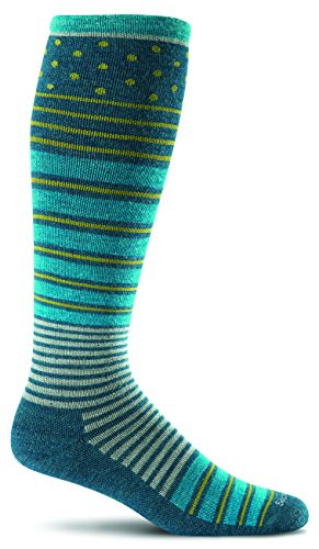 Sockwell Women's Twister Graduated Compression Socks, Teal, Medium/Large