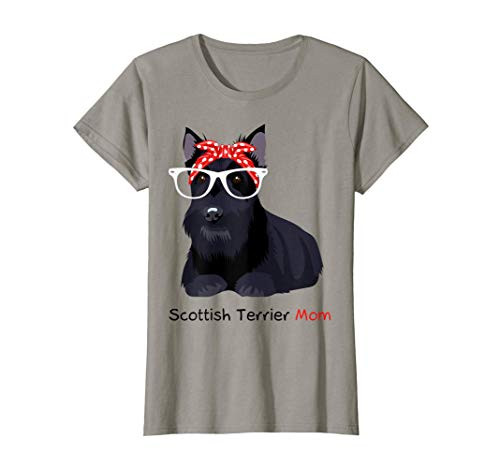 Scottish Terrier Mom Bandana Womens Scottie Dog T-Shirt