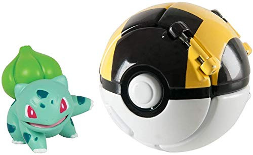 Throw Poke and N Pop Poke Ball Charmander and Great Ball Figurine Toys -Bulbasaur and Ultra Ball-