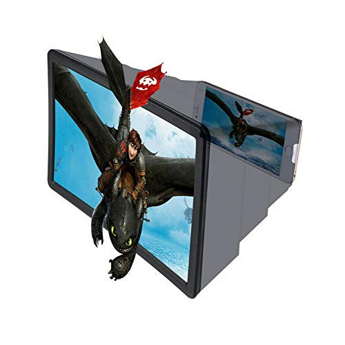 Big Sale Screen Mobile Phone Amplifier 3D Magnifier Bracket Projector Enlarged Video HD Projector Screen for Movies Videos -Black-