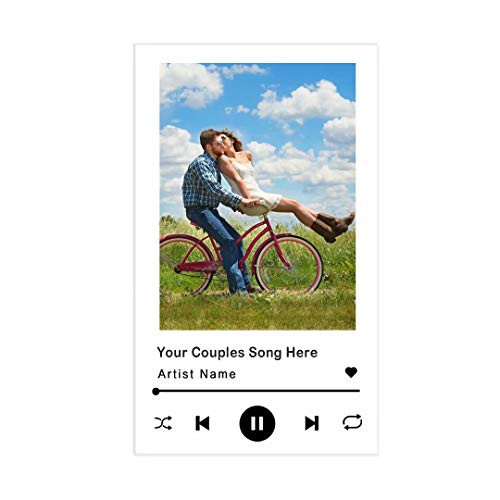 Habiyong Personalized Acrylic Song Acrylic Album Cover Music Plaque Custom Photo Text Acrylic Music Board Music Glass Acrylic Song Album Cover Custom Code Personalized Display Plaque