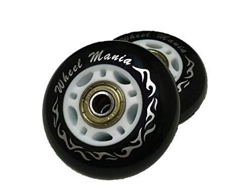 Ripstik Wheels by WM VeryHard 95A Caster Board Replacement 68mm Inline -Black/White-