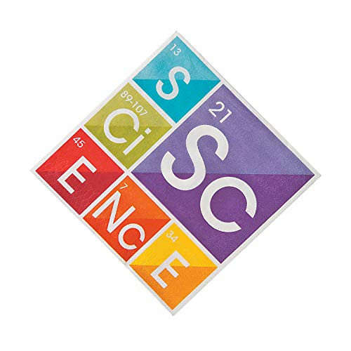 Fun Express - Science Party Luncheon Napkins -16pc- for Birthday - Party Supplies - Print Tableware - Print Napkins - Birthday - 16 Pieces