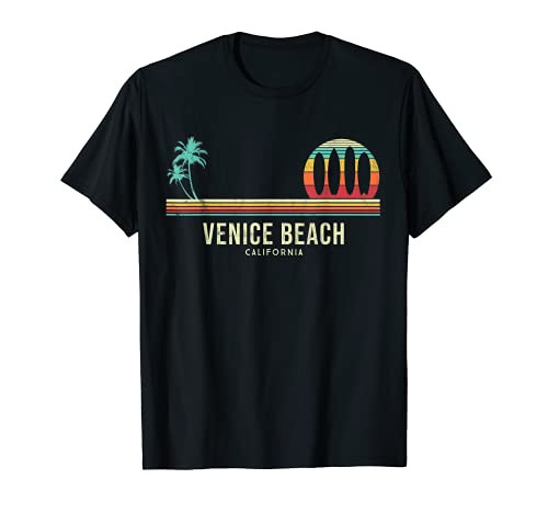 California Surf Venice Beach Vintage Surf Board Surfer T-Shirt
